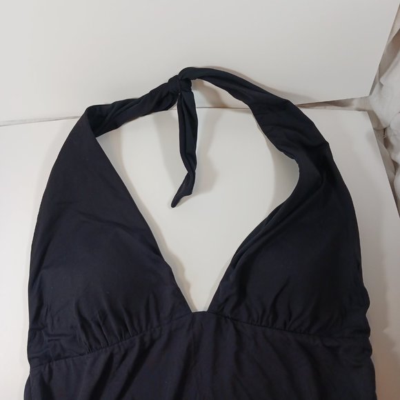 BluMoss Luxury One-Piece Swimwear Villa Classic Halter Maillot Navy Size Small - Picture 2 of 15